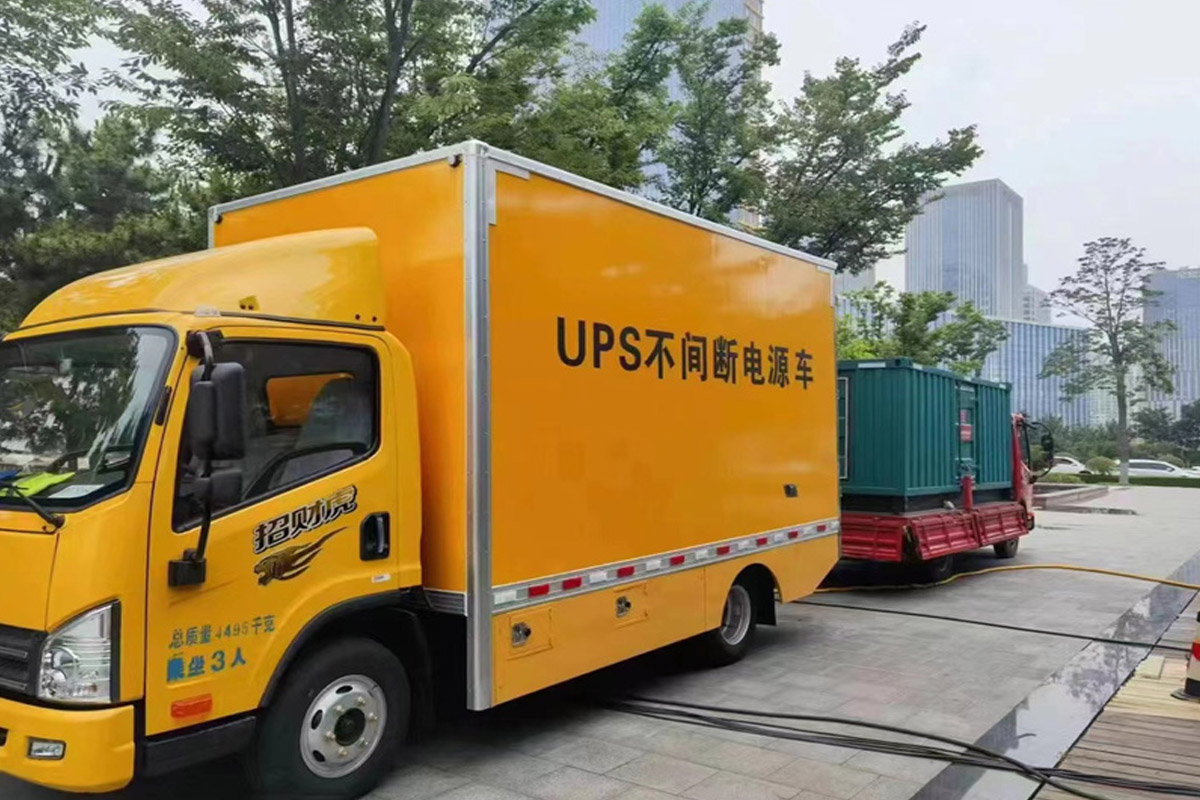 天台发电机租赁施工现场
