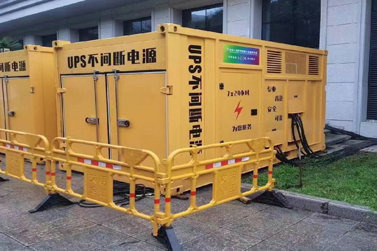 天台发电机租赁施工现场